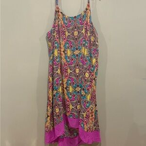 *GENTLY WORN* Women's Plus Size 26/28 Lane Bryant High Low Paisley Sundress
